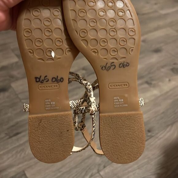 Coach Tan Braided Sandals - Picture 4 of 4